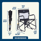 Luxury Camp Freestyle Rocker Elite - Choice 460 - Freestyle Rocker Portable Outdoor Folding Chair Detail