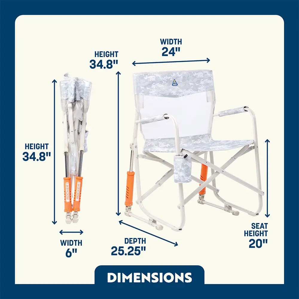 Luxury Camp Freestyle Rocker Elite - Choice 460 - Freestyle Rocker Portable Outdoor Folding Chair Detail