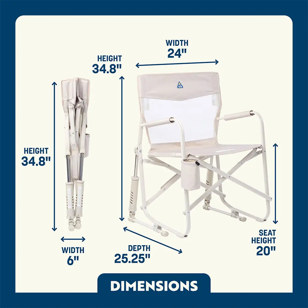 Luxury Camp Freestyle Rocker Elite - Choice 460 - Freestyle Rocker Portable Outdoor Folding Chair Detail