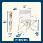 Luxury Camp Freestyle Rocker Elite - Choice 460 - Freestyle Rocker Portable Outdoor Folding Chair Detail