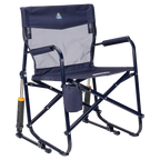 Luxury Camp Freestyle Rocker Elite - Choice 460 - Freestyle Rocker Portable Outdoor Folding Chair - Rich Blue