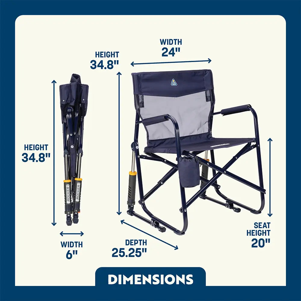Luxury Camp Freestyle Rocker Elite - Choice 460 - Freestyle Rocker Portable Outdoor Folding Chair Detail