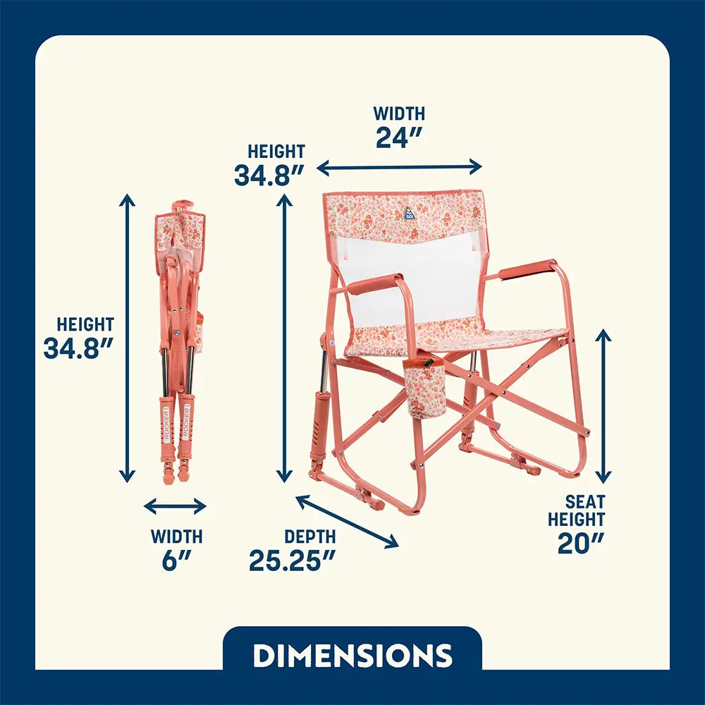 Luxury Camp Freestyle Rocker Elite - Choice 460 - Freestyle Rocker Portable Outdoor Folding Chair Detail