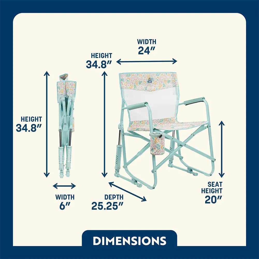 Luxury Camp Freestyle Rocker Elite - Choice 460 - Freestyle Rocker Portable Outdoor Folding Chair Detail