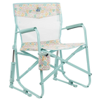 Luxury Camp Freestyle Rocker Elite - Choice 460 - Freestyle Rocker Portable Outdoor Folding Chair - Teal Sundress