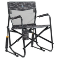 Luxury Camp Freestyle Rocker Elite - Choice 460 - Freestyle Rocker Portable Outdoor Folding Chair - Cool Gray Camo