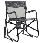 Luxury Camp Freestyle Rocker Elite - Choice 460 - Freestyle Rocker Portable Outdoor Folding Chair - Cool Gray Camo