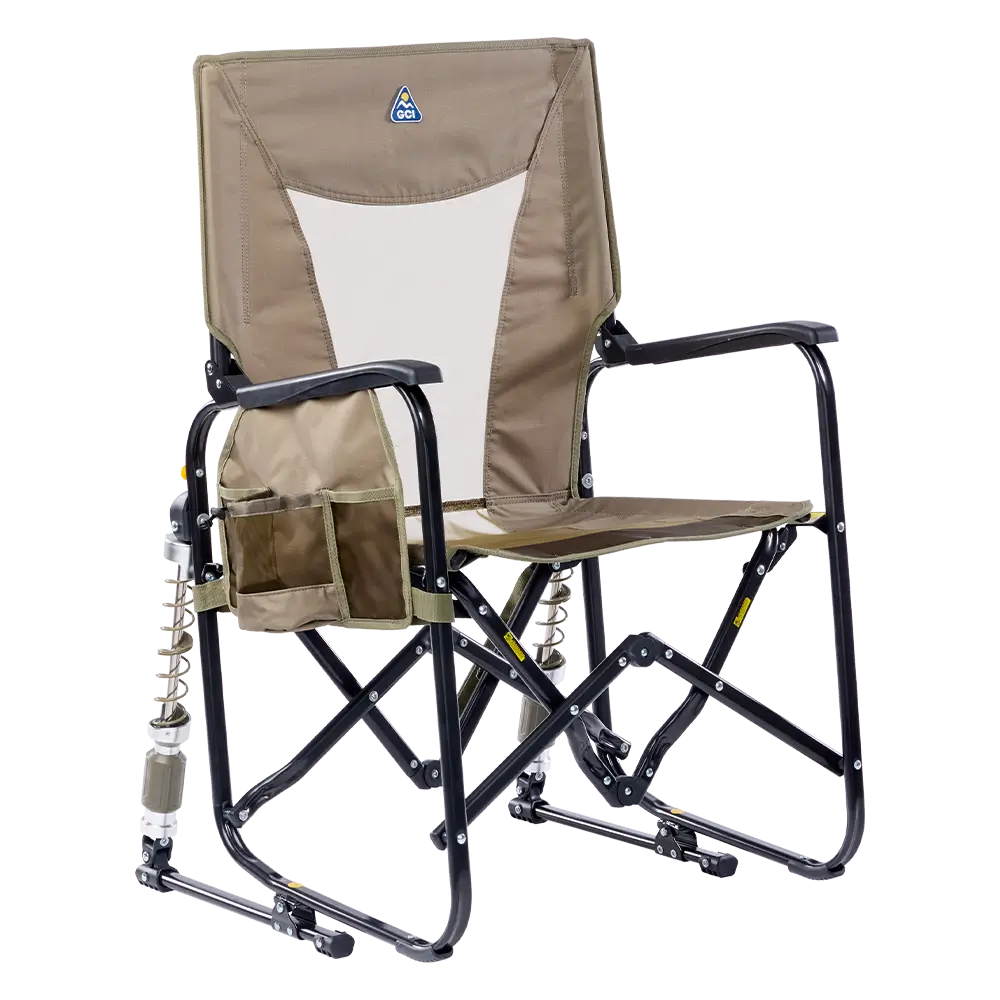 Smooth Motion Adjustable Rocker - Choice 573 - RoadTrip Rocker Smooth Motion Camp Chair - Aged Fatigue