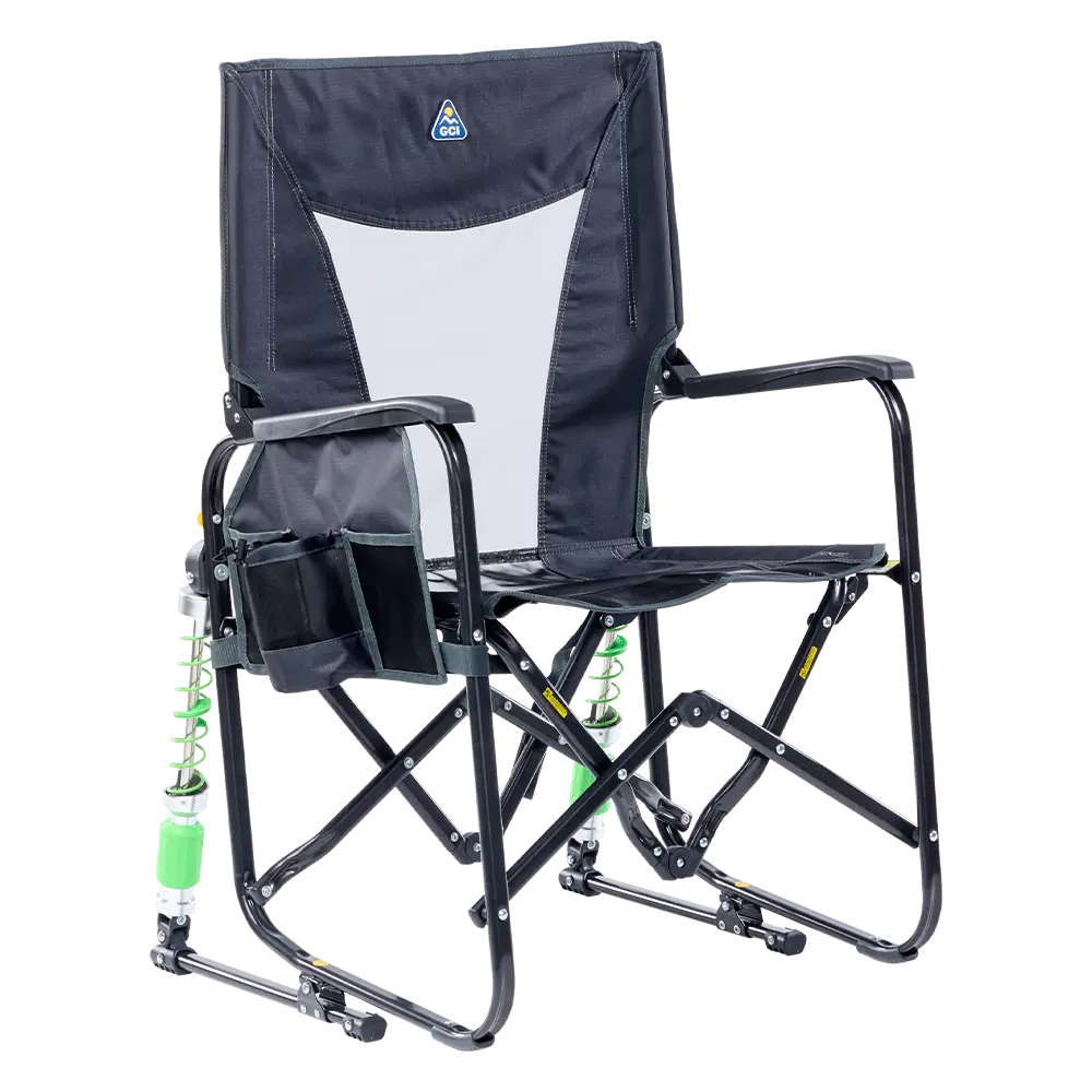 Smooth Motion Adjustable Rocker - Choice 573 - RoadTrip Rocker Smooth Motion Camp Chair - Dark Charcoal