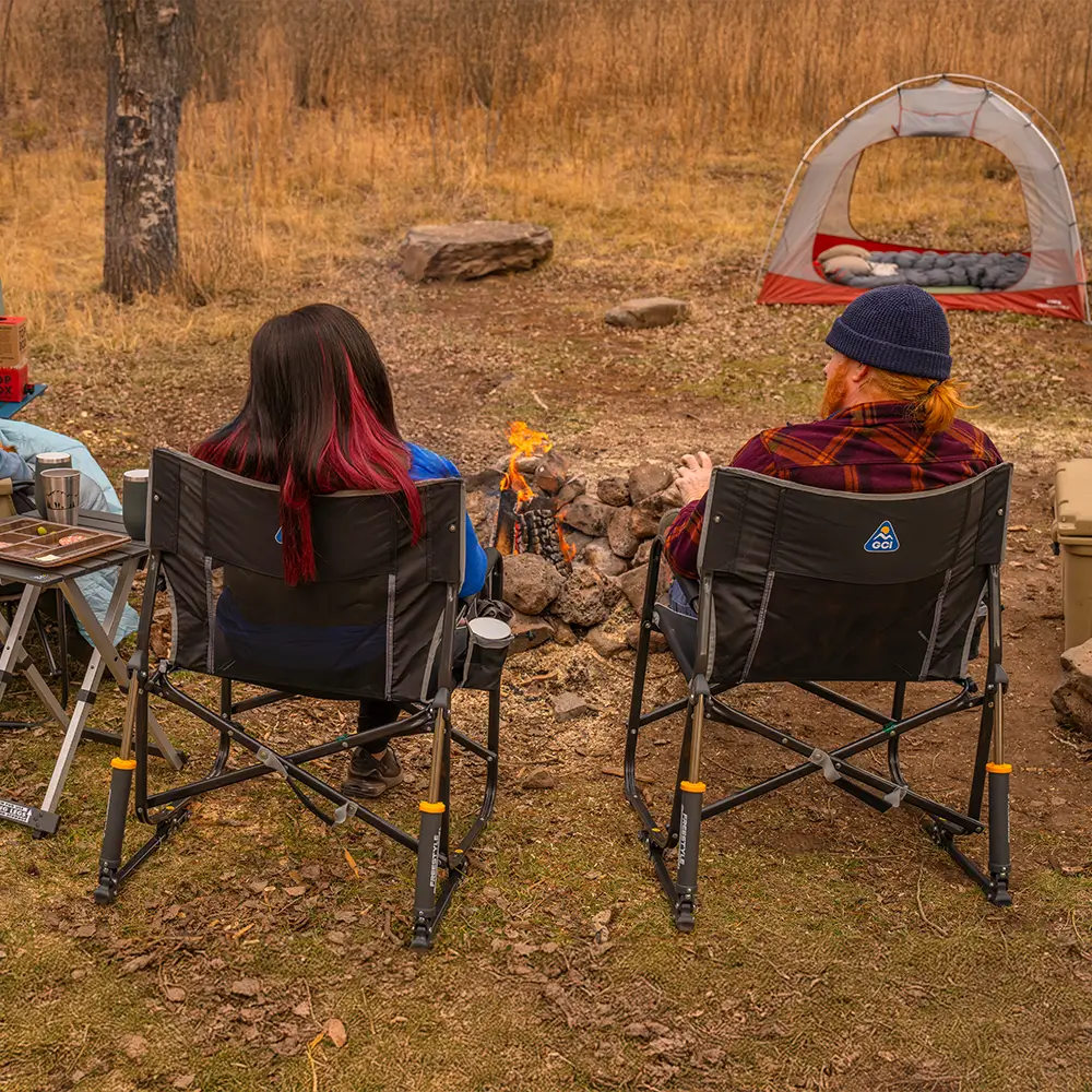 Luxury Camp Freestyle Rocker XL - Choice 552 - Patented Spring-Action Rocking Chair for Camping Detail