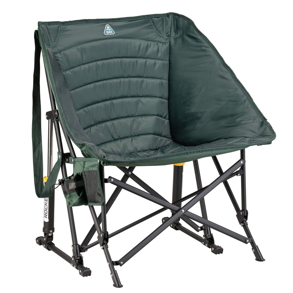 Smooth Motion Puff Rocker - Choice 731 - Heavy-Duty Kickback Rocker with Beverage Holder - Hunter