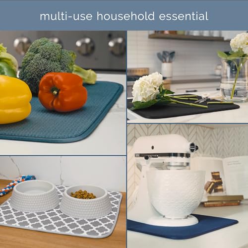 S&T INC. Dish Drying Mat XL, 18” x 24”, Absorbent for Daily Use