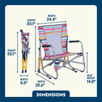 Luxury Camp Beach Rocker - Choice 712 - Patented Spring-Action Rocking Chair for Camping Detail