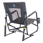 Luxury Camp FirePit Rocker - Choice 737 - Heavy-Duty Kickback Rocker with Beverage Holder Detail