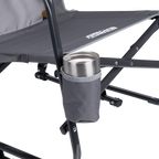 Luxury Camp FirePit Rocker - Choice 737 - Heavy-Duty Kickback Rocker with Beverage Holder Detail