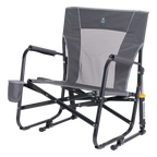 Luxury Camp FirePit Rocker - Choice 737 - Heavy-Duty Kickback Rocker with Beverage Holder Detail