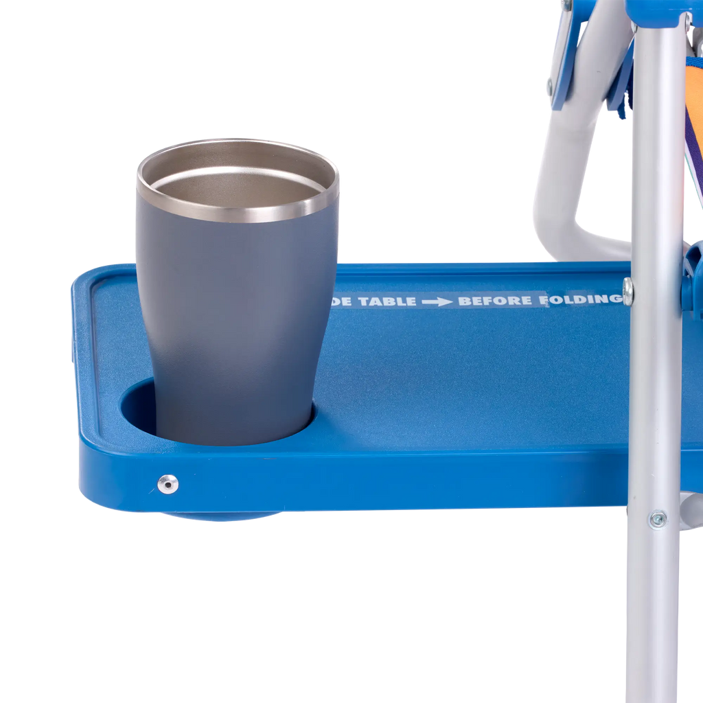 Sand-Friendly Big Surf with Slide Table - Choice 334 - Portable Heavy-Duty Low Boy Chair for Ocean Side Detail