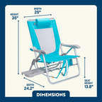 Sand-Friendly Big Surf with Slide Table - Choice 334 - Portable Heavy-Duty Low Boy Chair for Ocean Side Detail