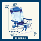 Rust-Resistant Aluminum Backpack Beach Chair - Choice 709 - Rust-Resistant Aluminum Sand-Friendly Lounge Chair Detail