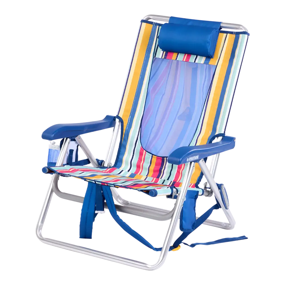 Rust-Resistant Aluminum Backpack Beach Chair - Choice 709 - Rust-Resistant Aluminum Sand-Friendly Lounge Chair Detail