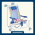 Rust-Resistant Aluminum Backpack Beach Chair - Choice 709 - Rust-Resistant Aluminum Sand-Friendly Lounge Chair Detail