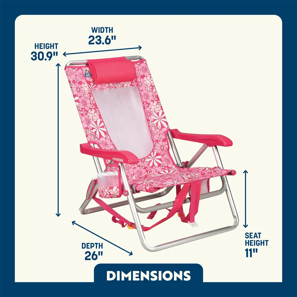 Rust-Resistant Aluminum Backpack Beach Chair - Choice 709 - Rust-Resistant Aluminum Sand-Friendly Lounge Chair Detail