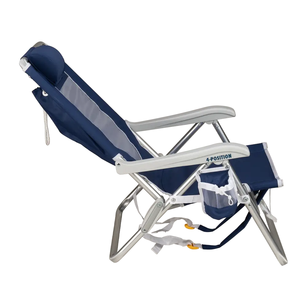 Rust-Resistant Aluminum Backpack Beach Chair - Choice 709 - Rust-Resistant Aluminum Sand-Friendly Lounge Chair Detail