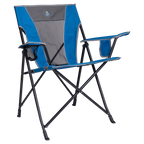 Space-Saving Pico Comfort Quad Chair - Choice 989 - Space-Saving Micro-Folding Chair for Backpacking - Heathered Royal