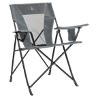 Space-Saving Pico Comfort Quad Chair - Choice 989 - Space-Saving Micro-Folding Chair for Backpacking - Heathered Pewter