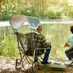 Heavy-Duty Freestyle SunShade Rocker - Choice 550 - Patented Spring-Action Rocking Chair for Camping Detail