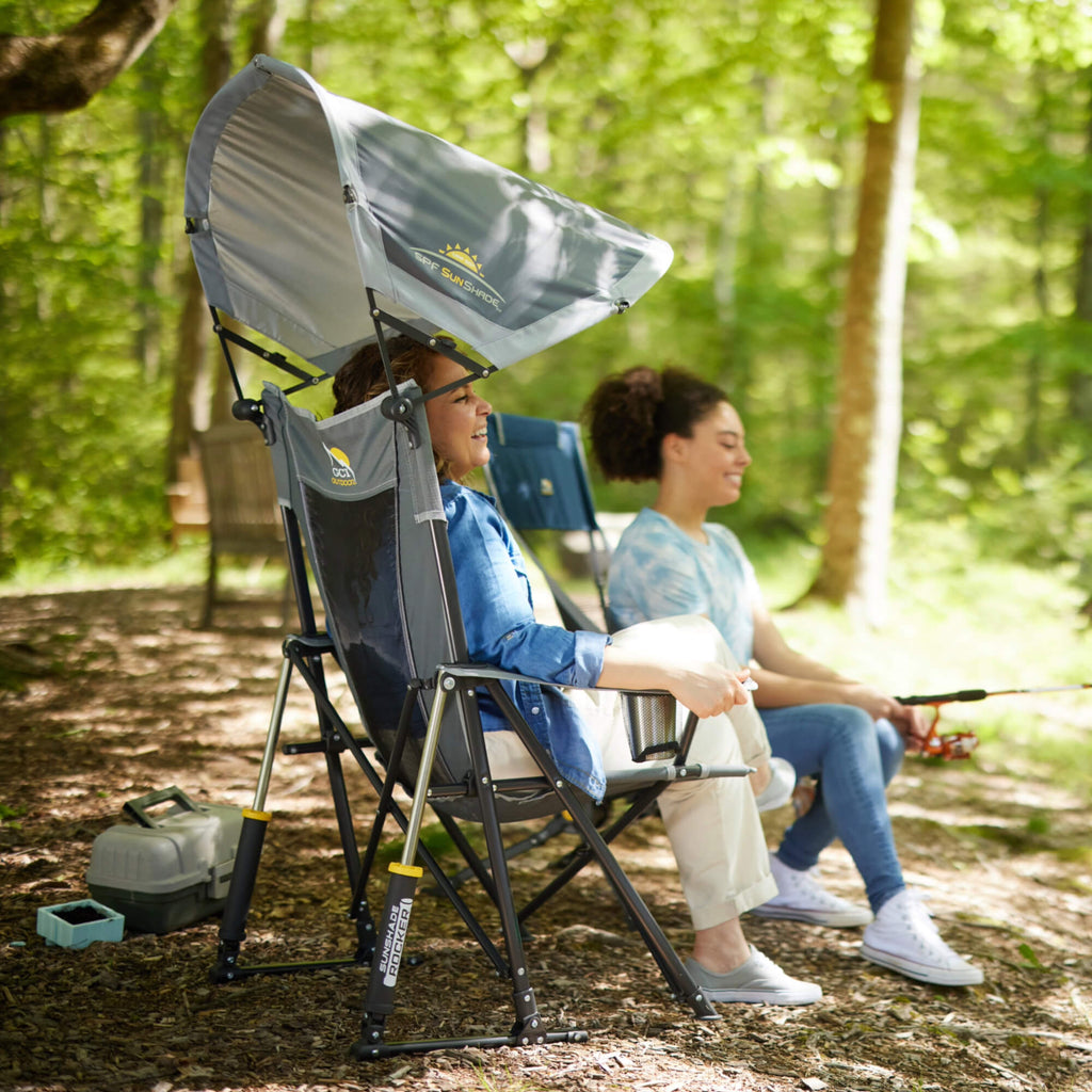 Heavy-Duty Freestyle SunShade Rocker - Choice 550 - Patented Spring-Action Rocking Chair for Camping Detail