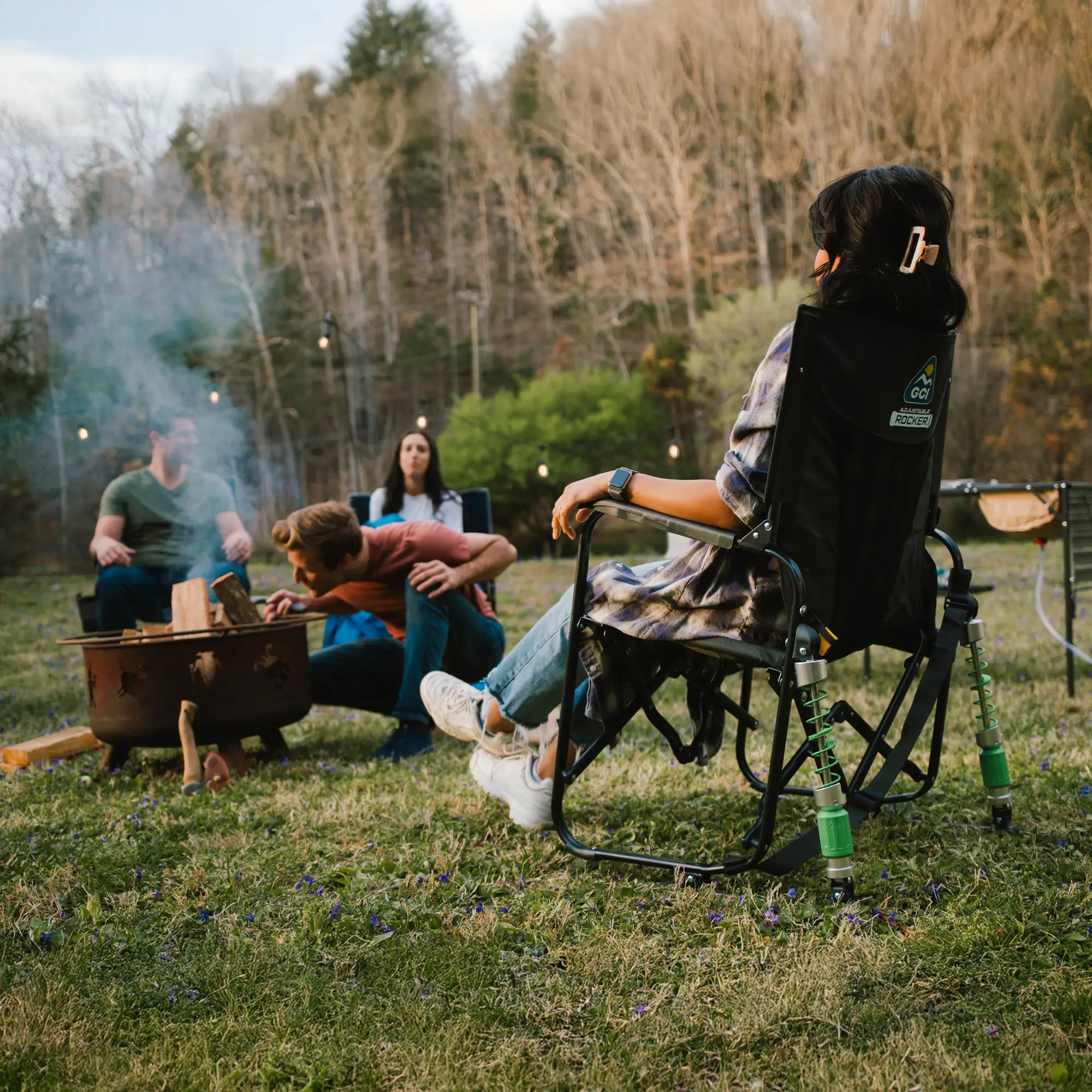 Smooth Motion Adjustable Rocker - Choice 573 - RoadTrip Rocker Smooth Motion Camp Chair Detail