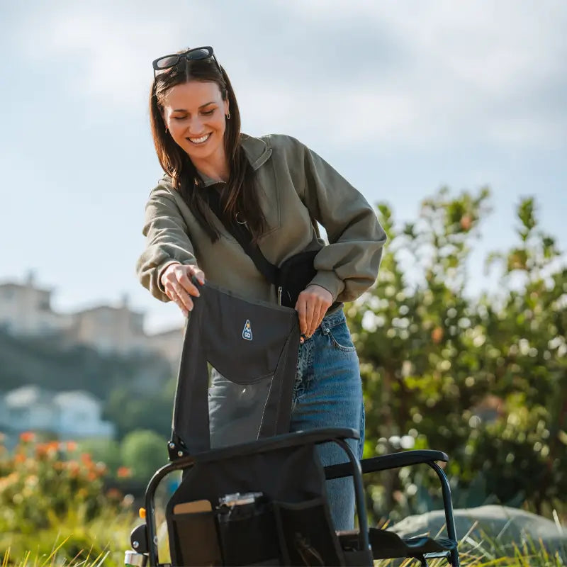 Smooth Motion Adjustable Rocker - Choice 573 - RoadTrip Rocker Smooth Motion Camp Chair Detail