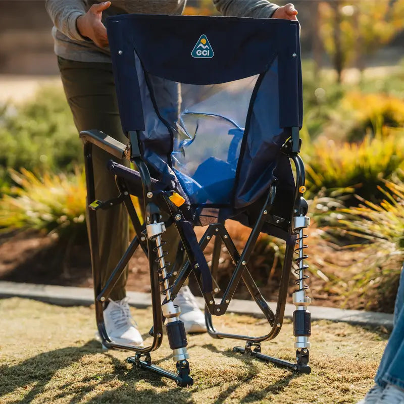 Smooth Motion Adjustable Rocker - Choice 573 - RoadTrip Rocker Smooth Motion Camp Chair Detail