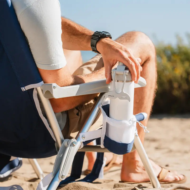 Rust-Resistant Aluminum Backpack Beach Chair - Choice 709 - Rust-Resistant Aluminum Sand-Friendly Lounge Chair Detail