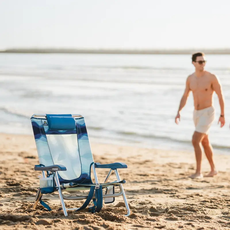 Rust-Resistant Aluminum Backpack Beach Chair - Choice 709 - Rust-Resistant Aluminum Sand-Friendly Lounge Chair Detail