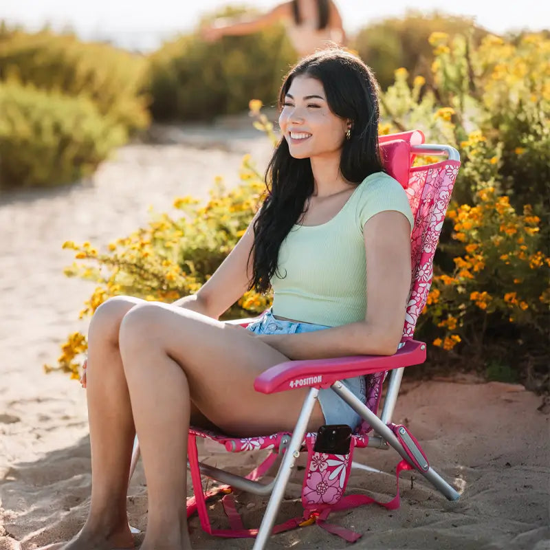 Rust-Resistant Aluminum Backpack Beach Chair - Choice 709 - Rust-Resistant Aluminum Sand-Friendly Lounge Chair Detail