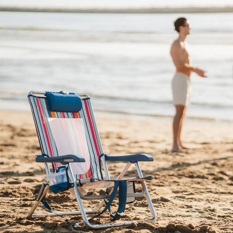 Rust-Resistant Aluminum Backpack Beach Chair - Choice 709 - Rust-Resistant Aluminum Sand-Friendly Lounge Chair Detail