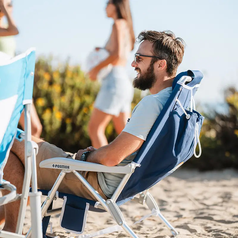 Rust-Resistant Aluminum Backpack Beach Chair - Choice 709 - Rust-Resistant Aluminum Sand-Friendly Lounge Chair Detail