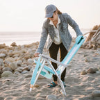 Low-Profile Bi-Fold Beach Chair - Choice 601 - Portable Heavy-Duty Low Boy Chair for Ocean Side Detail