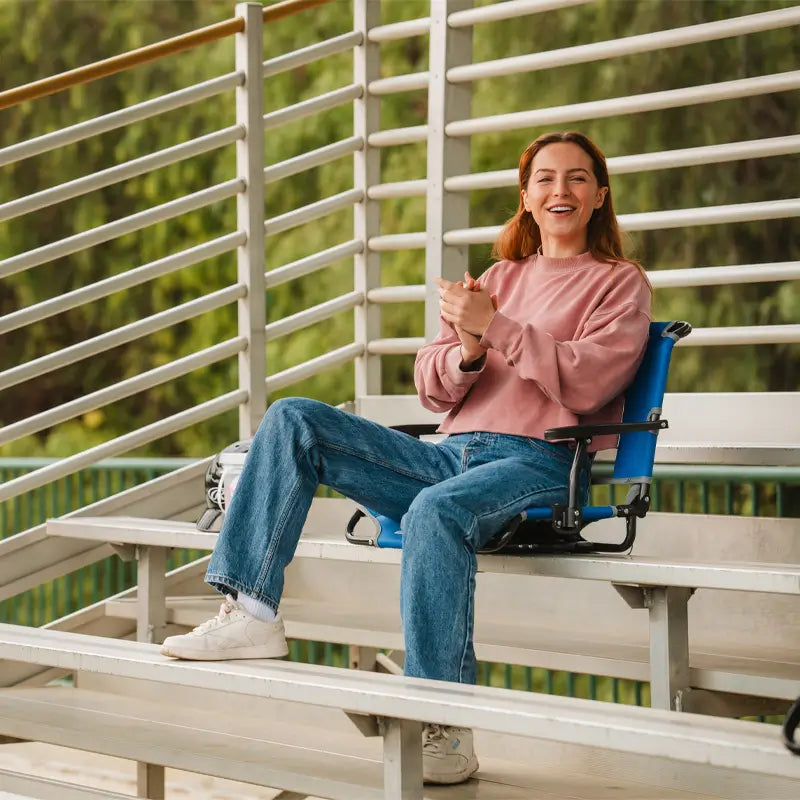 Ultra-Lightweight Big Comfort Stadium Chair with Armrests - Choice 465 - Ergonomic Portable Stadium Seat for Sports Events Detail