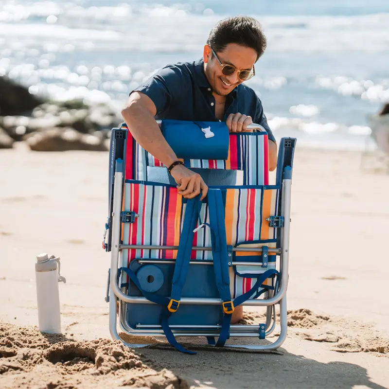 Sand-Friendly Big Surf with Slide Table - Choice 334 - Portable Heavy-Duty Low Boy Chair for Ocean Side Detail