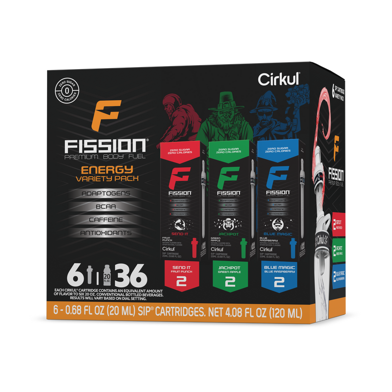Zero-Calorie Fission 6-Pack Variety Pack 97EI - Zero-Calorie Multi-Flavor Sip Pods for Water Bottle - Default Title