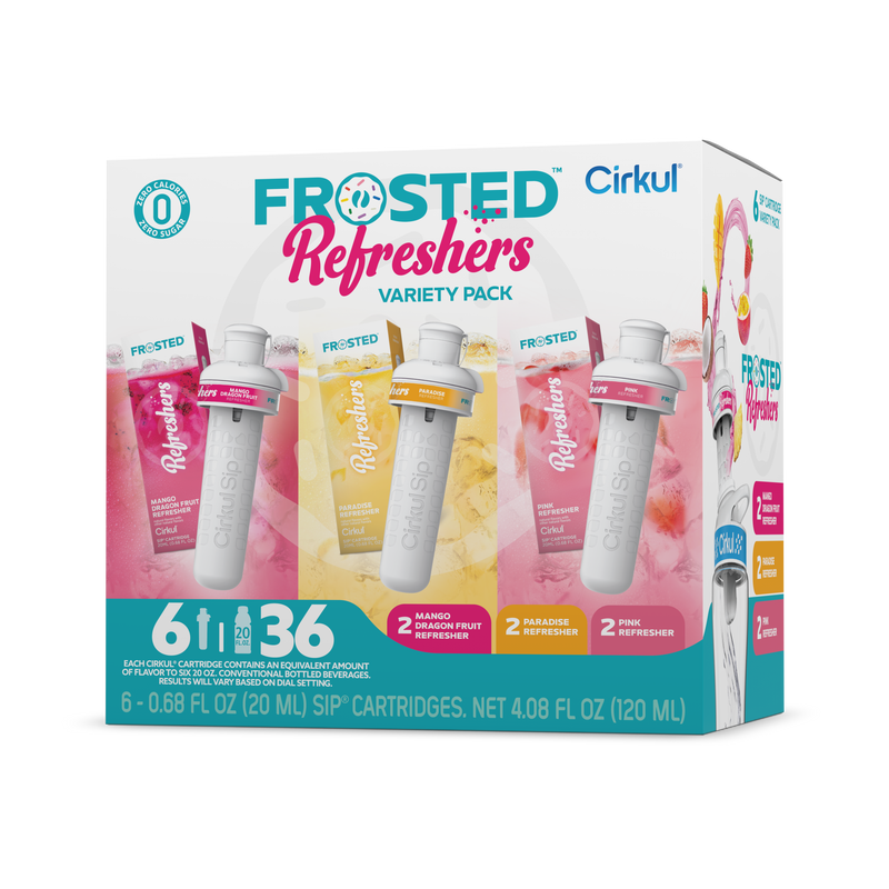 Zero-Calorie Frosted Refreshers 6-Pack Variety Pack 1367 - Vitamin-Infused Natural Refreshing Flavor Core - Default Title