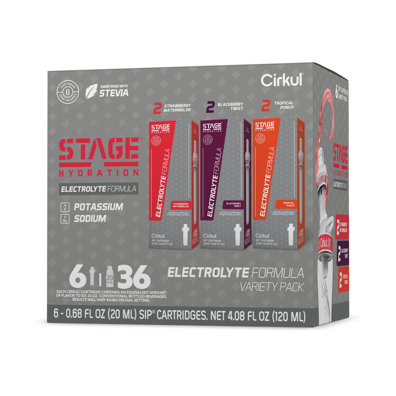 Vitamin-Infused Stage 6-Pack Variety Pack 4ZSP - Electrolyte Hydration Enhanced Taste Cartridges - Default Title