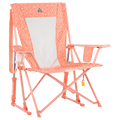 Smooth Motion Comfort Pro Rocker - Choice 375 - Patented Spring-Action Rocking Chair for Camping - Coral Garden