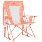 Smooth Motion Comfort Pro Rocker - Choice 375 - Patented Spring-Action Rocking Chair for Camping - Coral Garden