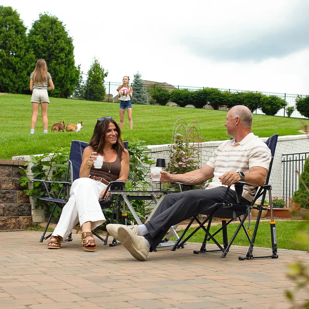 Smooth Motion Comfort Pro Rocker - Choice 375 - Patented Spring-Action Rocking Chair for Camping Detail