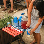 Heat-Resistant Compact Camp Table 20 - USA Anniversary Deluxe - Choice 757 - Master Outdoor Kitchen Station for Tailgating & BBQ Detail