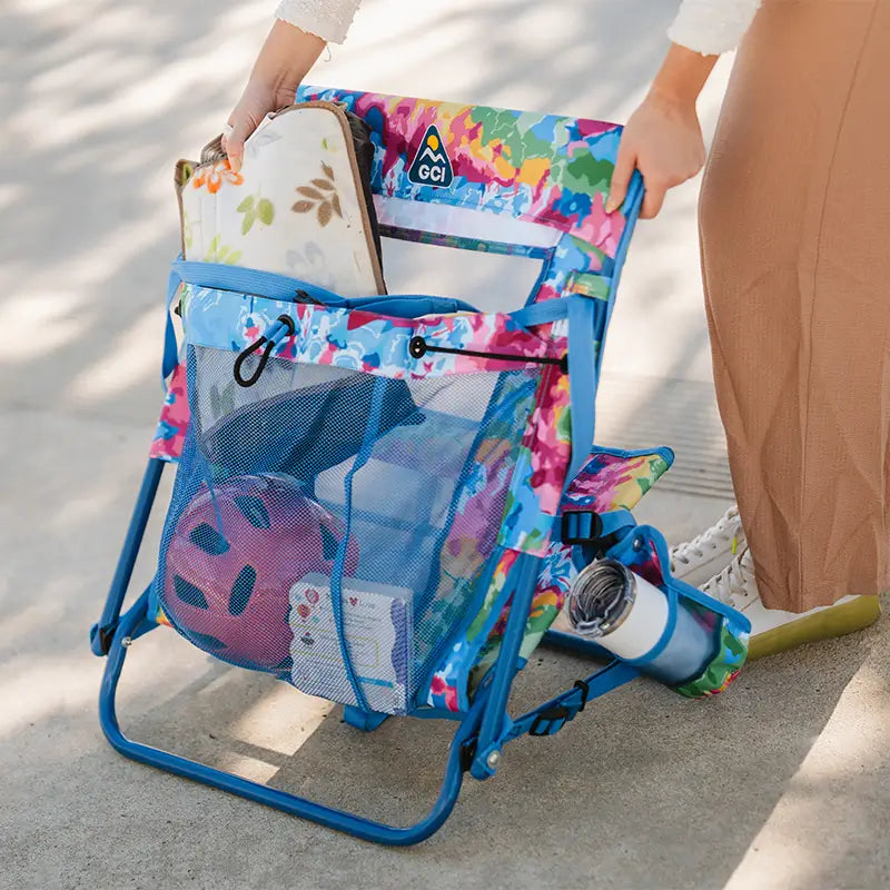 Backpack Travel Everywhere Chair 2 - Choice 656 - Portable Heavy-Duty Low Boy Chair for Ocean Side Detail
